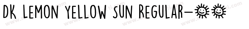 DK Lemon Yellow Sun Regular字体转换